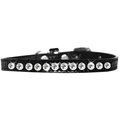 Mirage Pet Products One Row Clear Jewel Croc Dog CollarBlack Size 14 720-05 BKC14